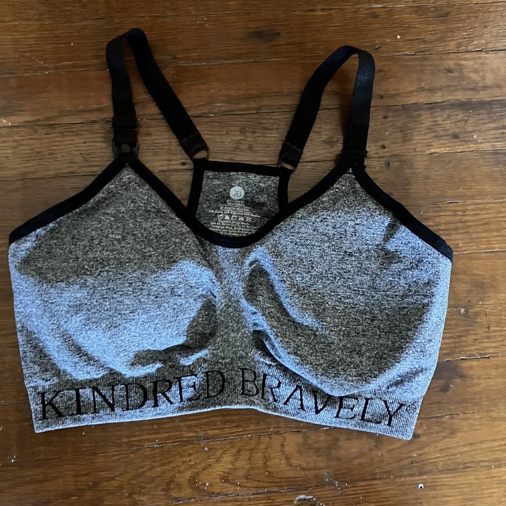 Grey Kindred Bravely Sublime Nursing Sports Bra, Size Medium busty